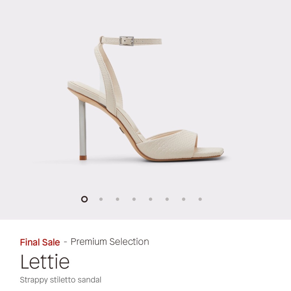 ALDO Lettie heels pillow walk beige cream color snake print